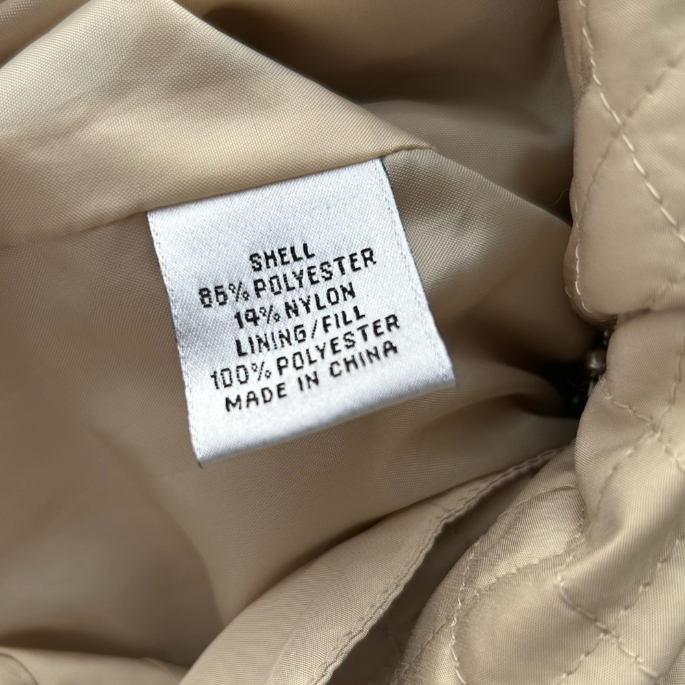 Talbots Quilted Beige Utility Jacket - Picture 5 of 10